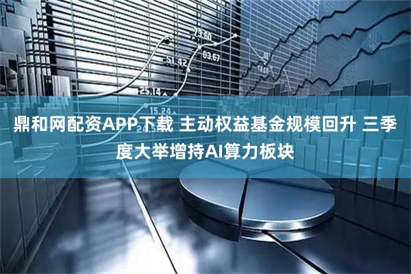 鼎和网配资APP下载 主动权益基金规模回升 三季度大举增持AI算力板块