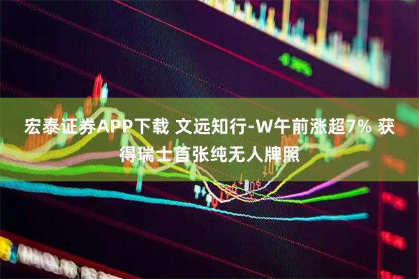 宏泰证券APP下载 文远知行-W午前涨超7% 获得瑞士首张纯无人牌照